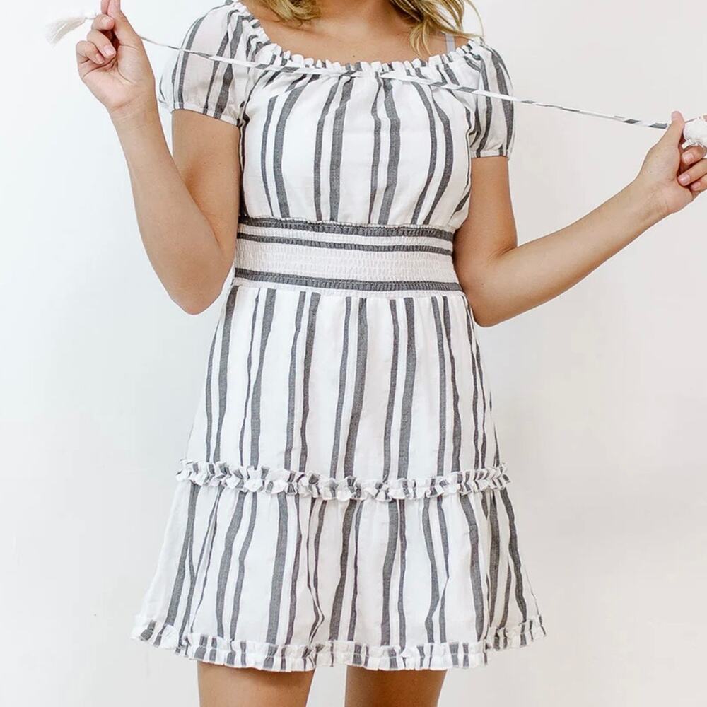 NWOT AEO Off Shoulder Viscose Mini Babydoll Dress Medium